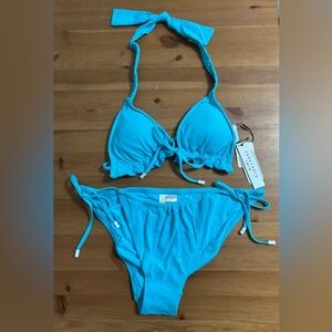 Sanctuary 2 piece bikini swim suit in light blue